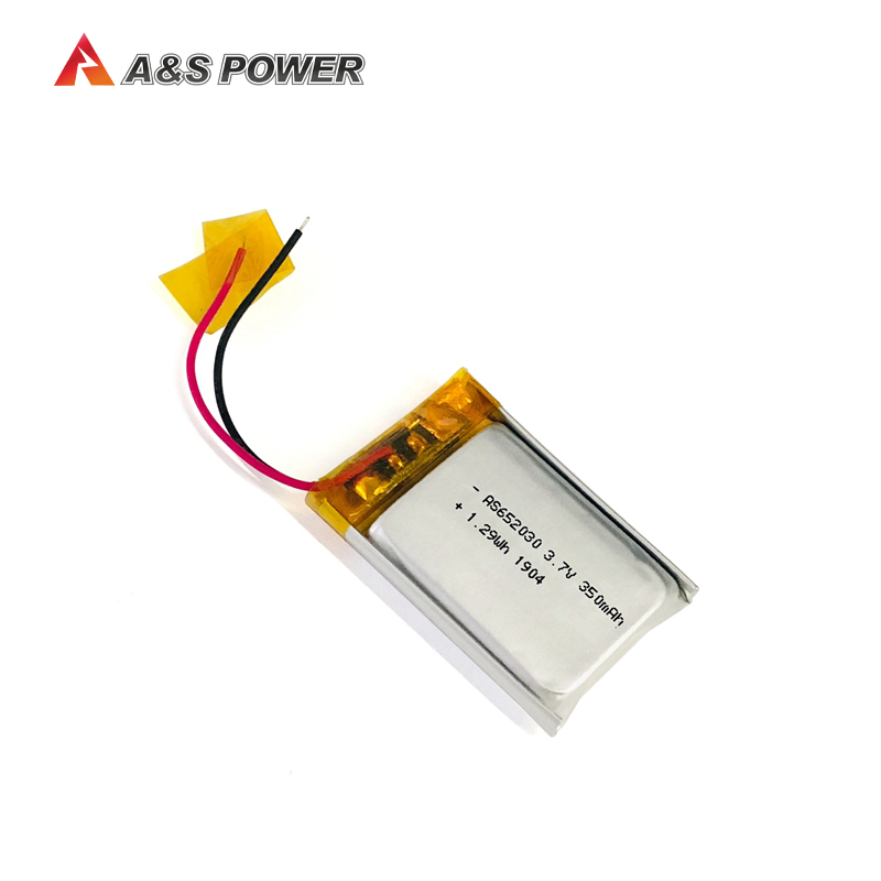 A&S Power UL/CB/KC approval 652030 3.7v 350mah lithium polymer battery