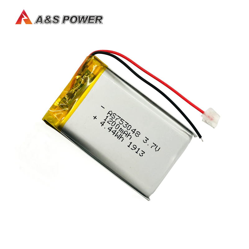 A&S Power UL/KC approval 753048 3.7v 1200mah lithium polymer battery
