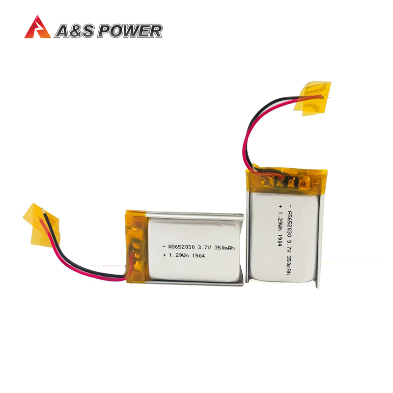 A&S Power UL/CB/KC approval 652030 3.7v 350mah lithium polymer battery