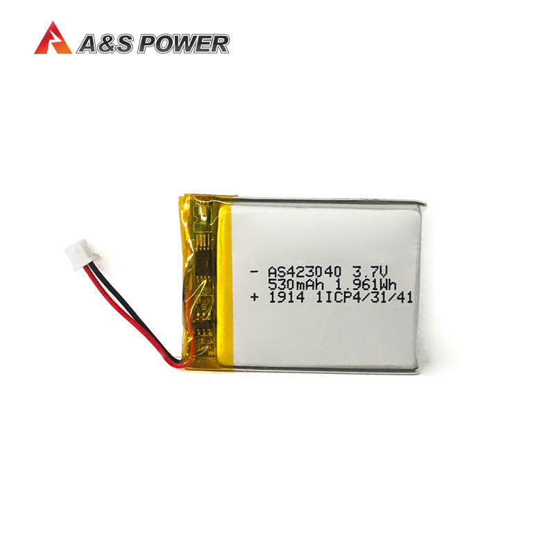 UL2054/CB/KC 423040 3.7v 530mah Lithium polymer battery