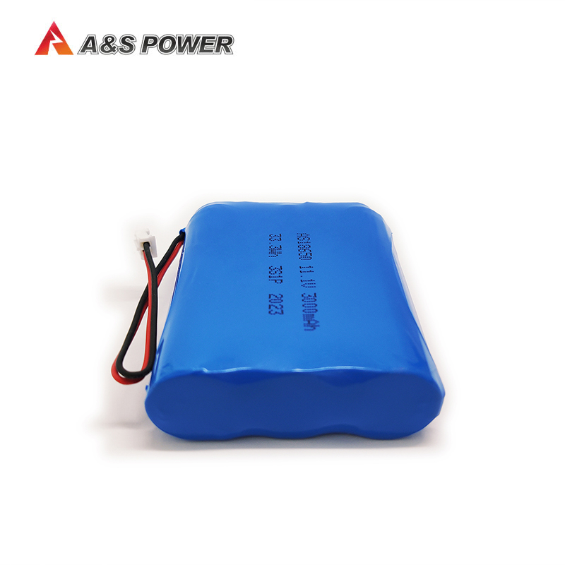 A&S Power Rechargeable 18650 3s1p 11.1v 3000mah lithium ion battery pack