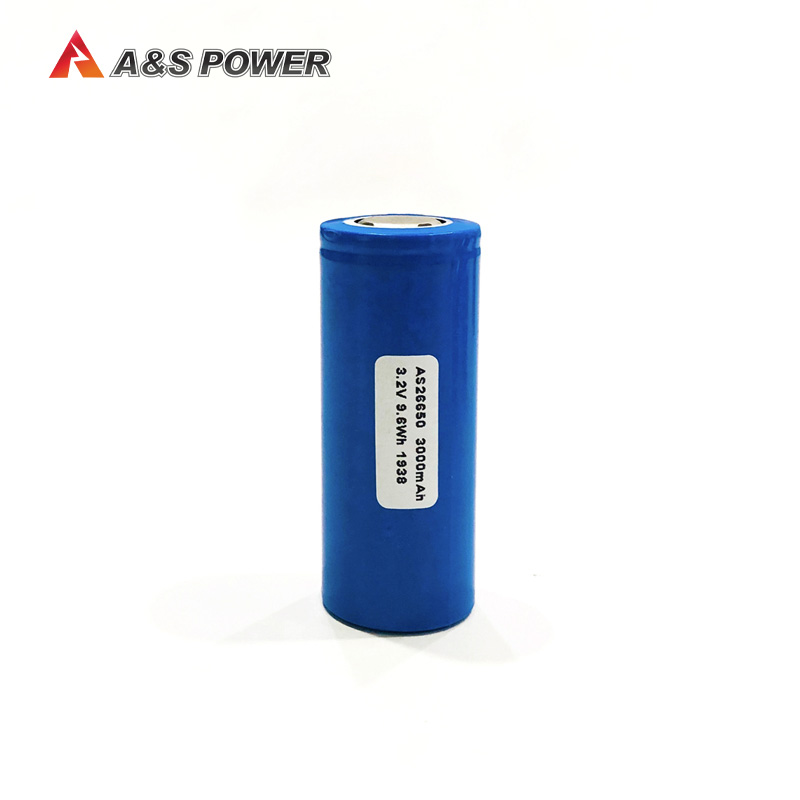A&S Power Rechargeable 26650 Lifepo4 Battery Cell 3.2v 3000mah