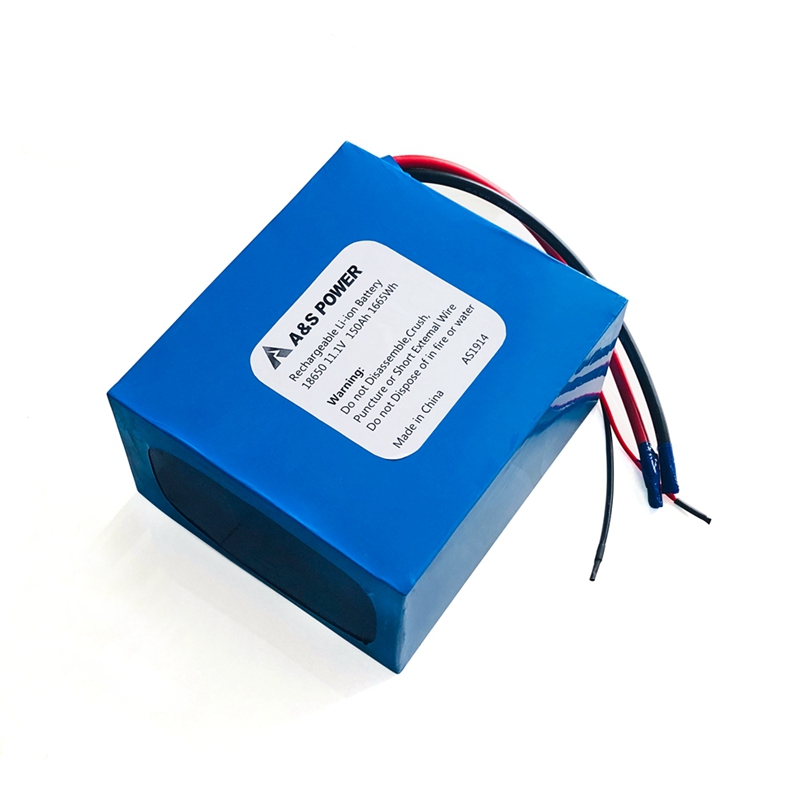 A&S Power High quality 18650 11.1v 150ah lithium ion rechargeable battery pack
