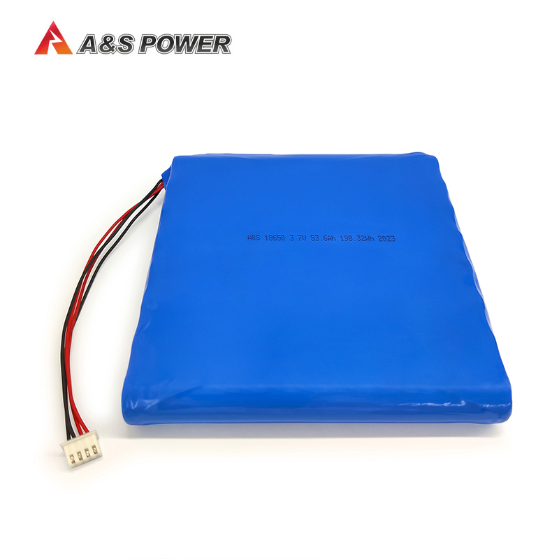 A&S Power Rechargeable 18650 1s16p 3.7v 53.6ah 50ah lithium ion battery pack
