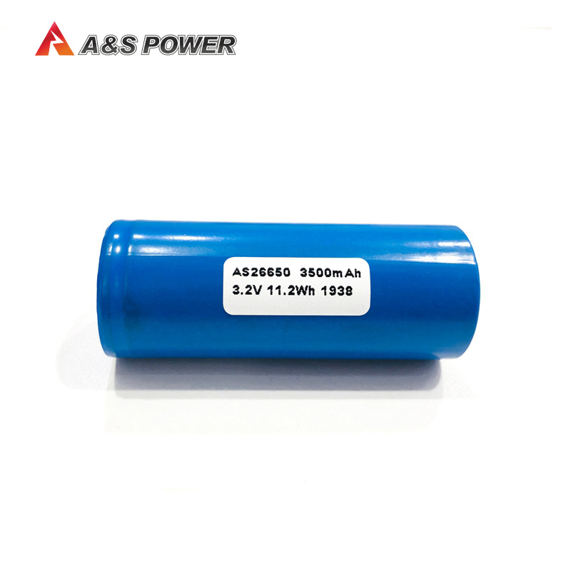 A&S Power Rechargeable 26650 Lifepo4 Battery Cell 3.2v 3500mah