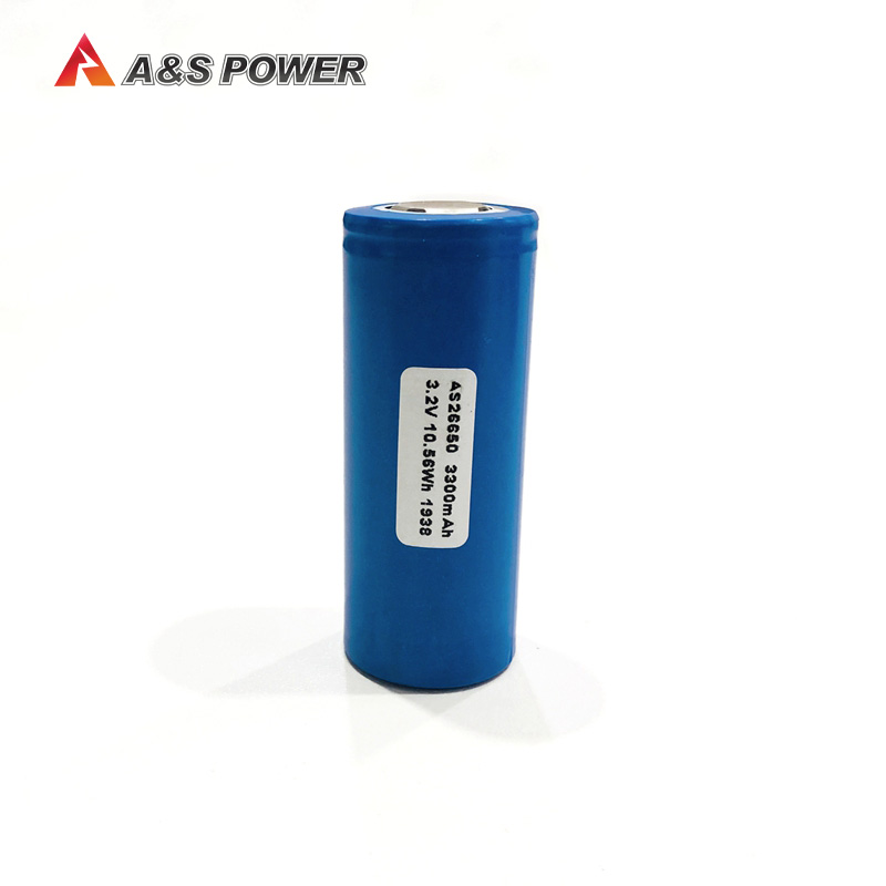 A&S Power Rechargeable 26650 Lifepo4 Battery Cell 3.2v 3300mah