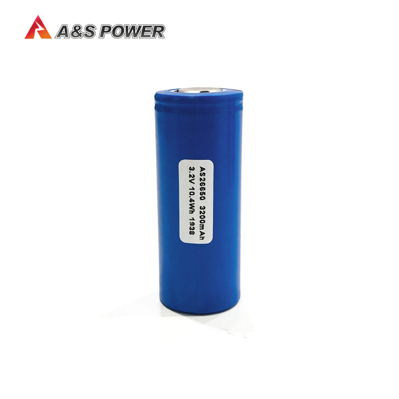 A&S Power Rechargeable 26650 Lifepo4 Battery Cell 3.2v 3200mah
