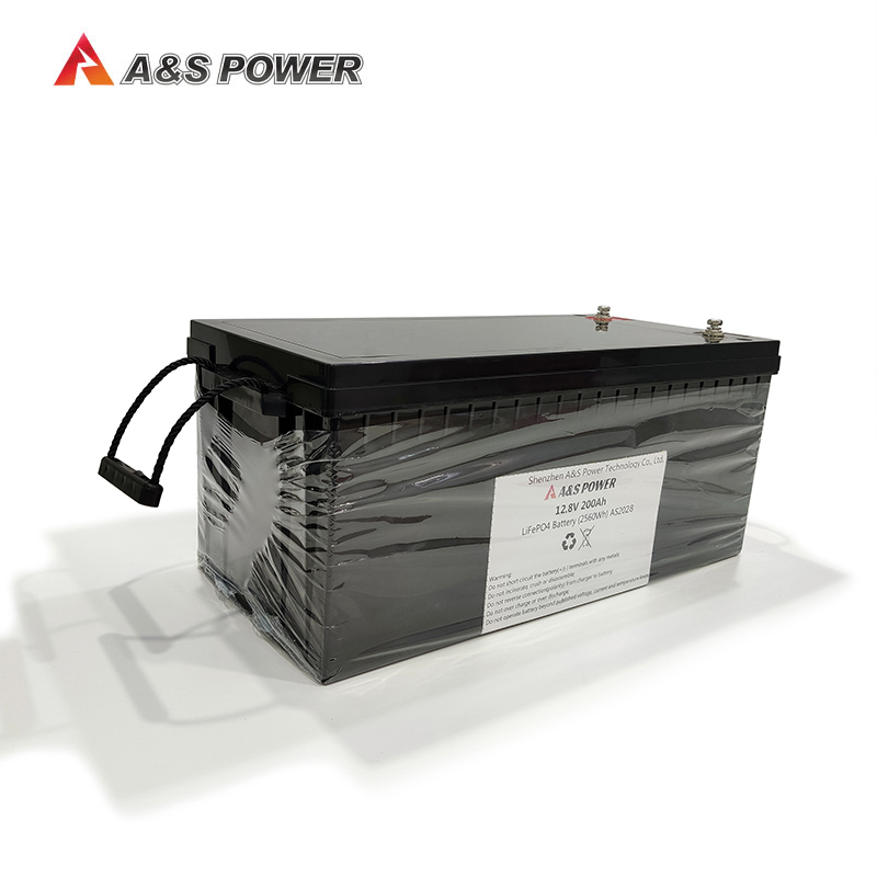 A&S Power Manufacturer Rechargeable Lithium Iron Phosphate Battery 12.8V 200ah for Solar Storage