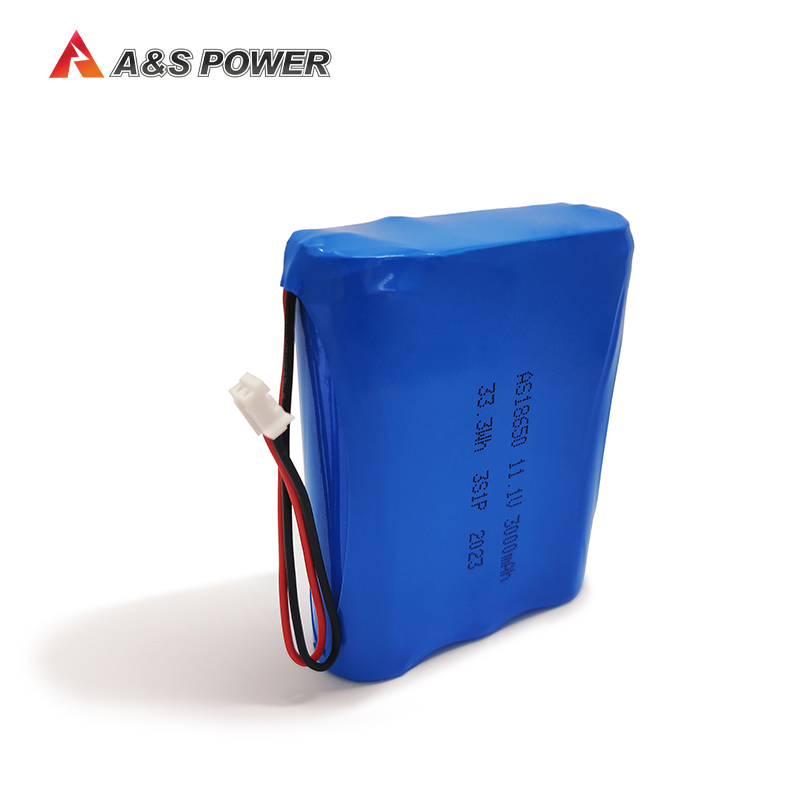 A&S Power Rechargeable 18650 3s1p 11.1v 3000mah lithium ion battery pack