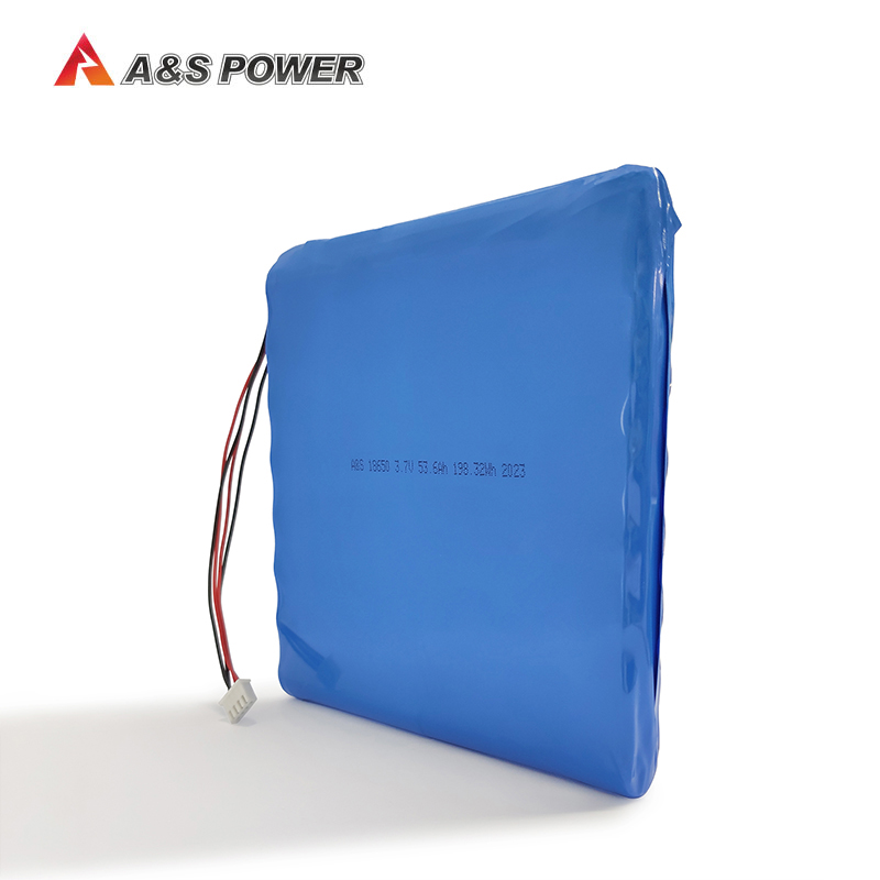 A&S Power Rechargeable 18650 1s16p 3.7v 53.6ah 50ah lithium ion battery pack