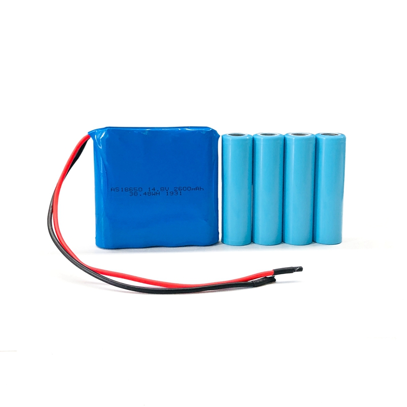 A&S Power Rechargeable 18650 4S1P pack 14.8V 2600mah lithium battery