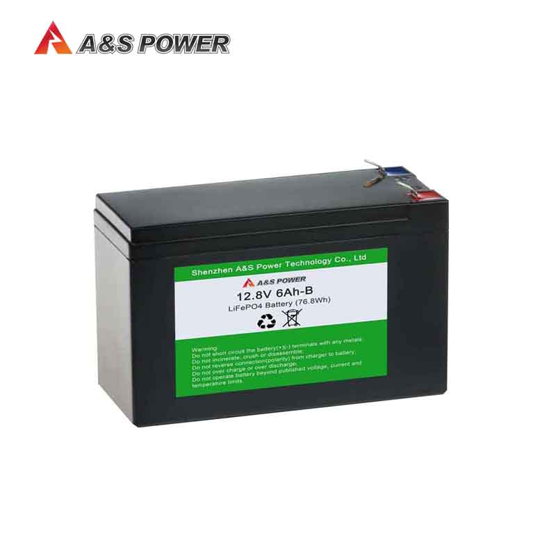A&S Power Lithium Iron Phosphate 2000 Cycles LiFePO4 Battery Pack 12V Lithium Battery 6ah for Golf Carts