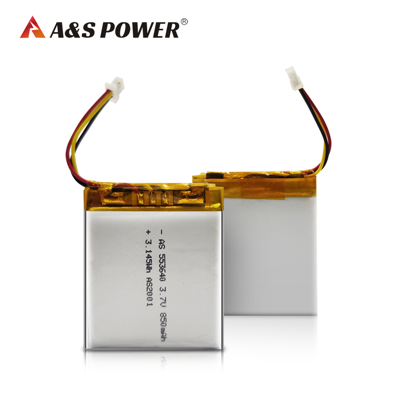 UL2054/CB/KC approval 553640 3.7v 850mah Lithium polymer battery