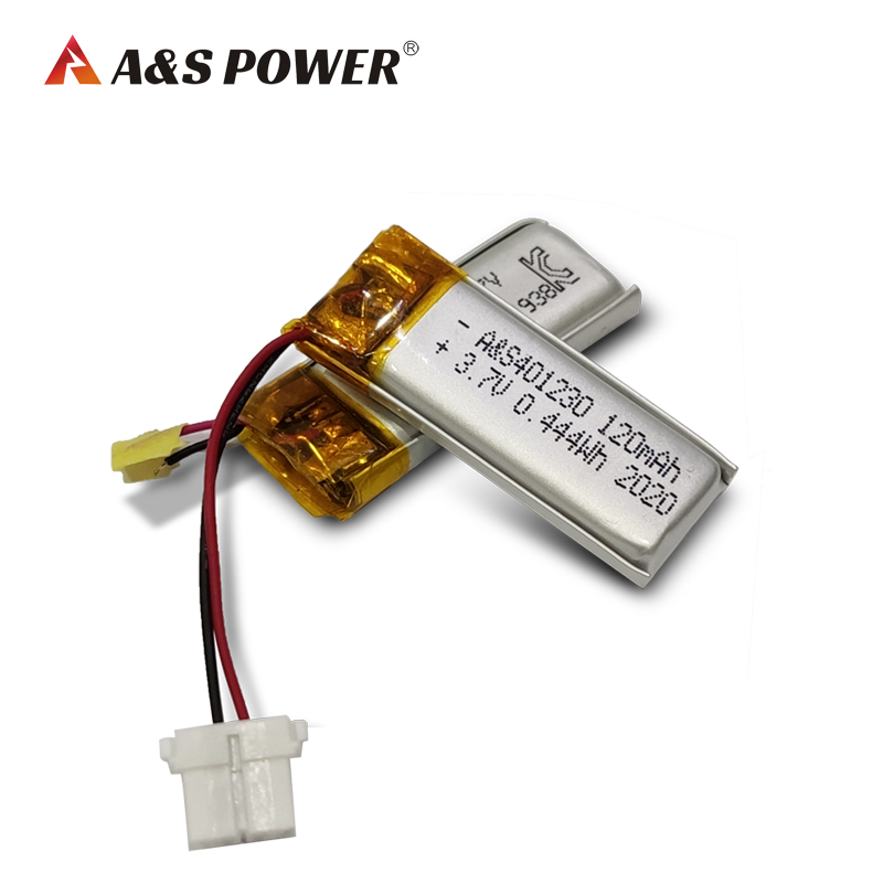  A&S Power UL/CB/KC approval 401230 3.7v 120mah lithium polymer battery 