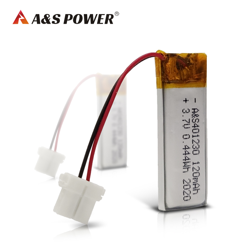  A&S Power UL/CB/KC approval 401230 3.7v 120mah lithium polymer battery 